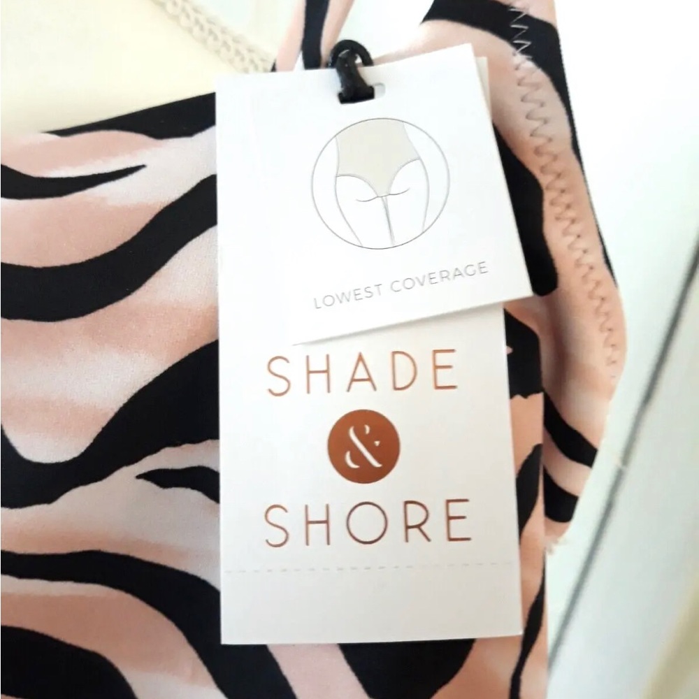 SHADE & SHORE One Piece Tiger Stripe Swimsuit Size Medium (8-10) New - Picture 8 of 8